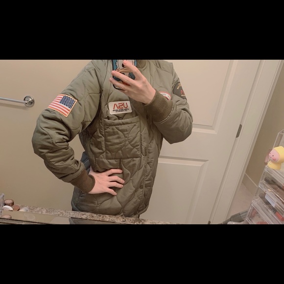 Joyrich Pilot Khaki Bomber Jacket - Picture 2 of 4